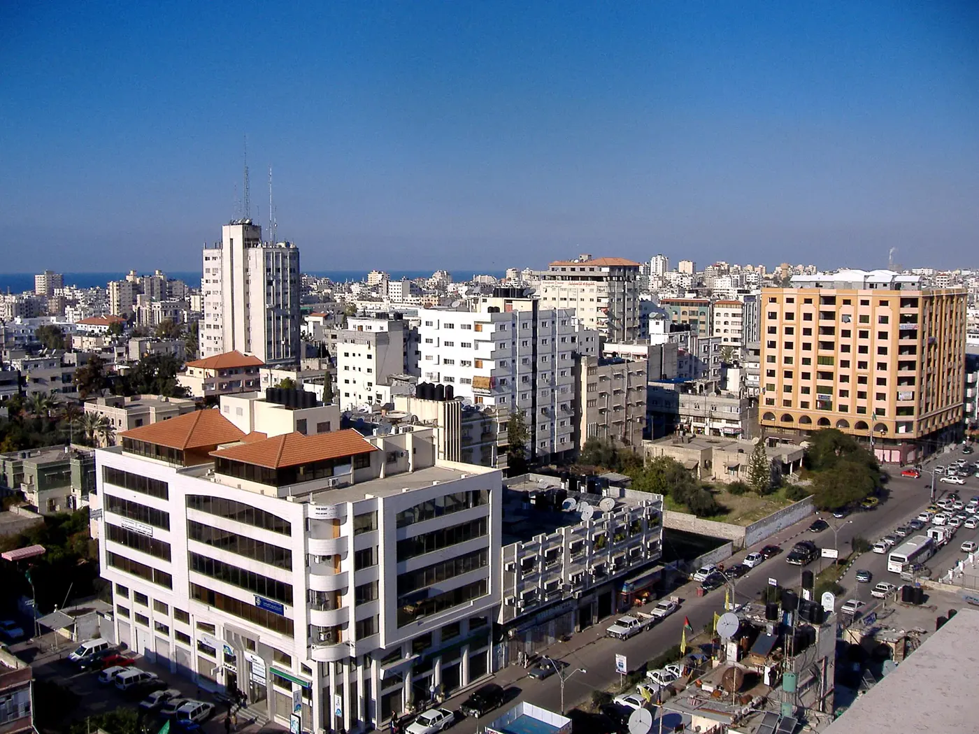 Panoramic view of Gaza City